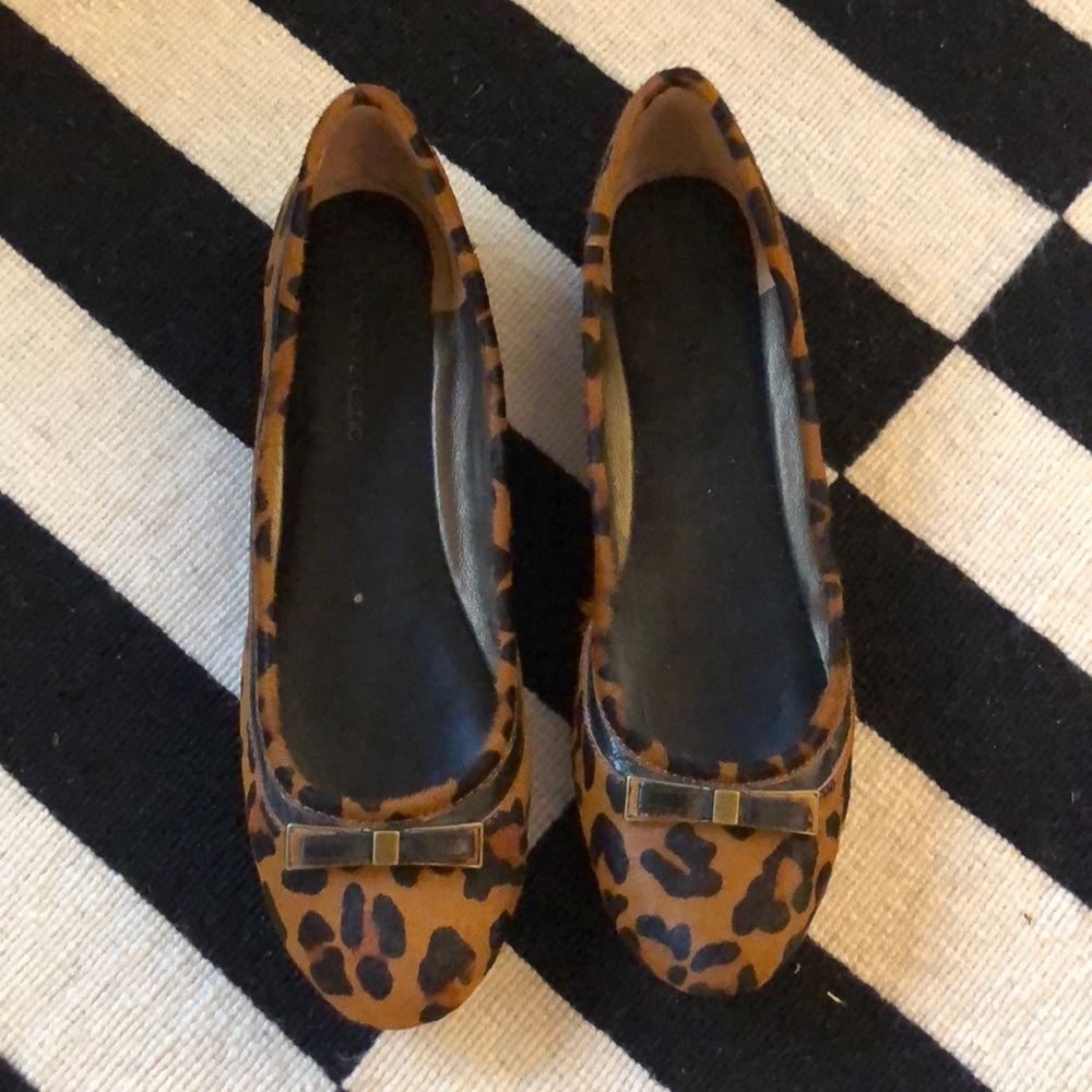Banana Republic Cow Hair Leopard Print Ballet Flats